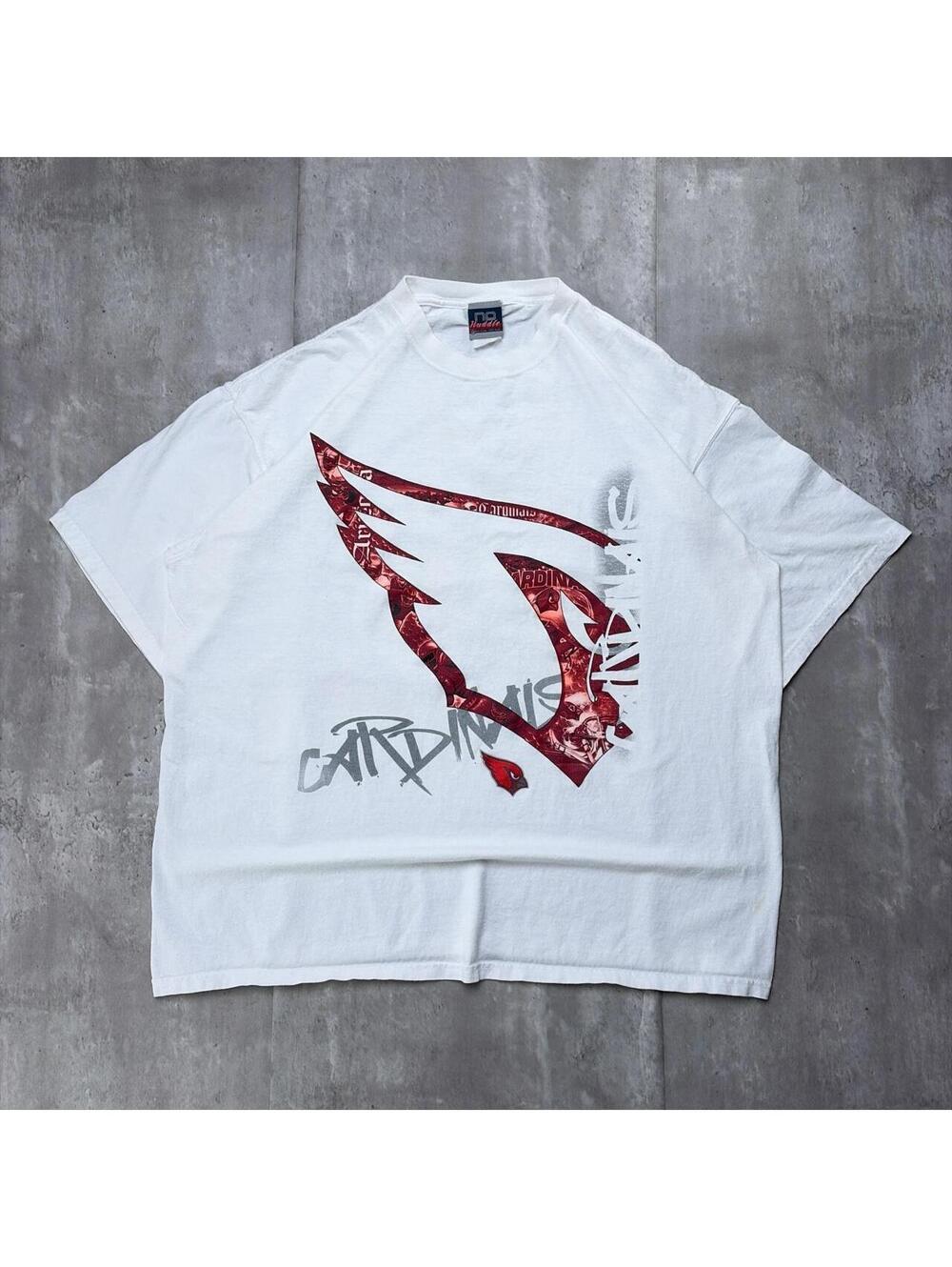 Vintage White NFL Arizona Cardinals Football Graphic T-Shirt